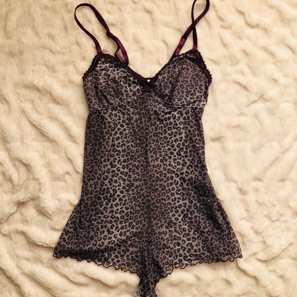 Sexy animal print jumper pjs size small